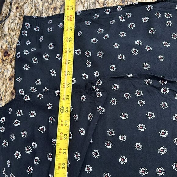 Free People Beck Black Floral Print Cut Out Neck Dress Size M - Picture 10 of 12